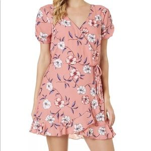 Trixxi Floral Skirted Faux Wrap Romper